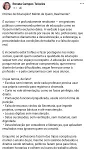 Seis escolas de Nova Odessa recebem prêmio estadual; professores na bronca