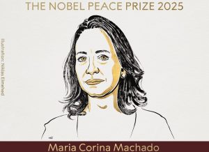 Oposicionista venezuelana Maria Corina leva Nobel da Paz 2025