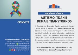 Audiência pública em Sumaré debate Autismo, TDAH e transtornos do desenvolvimento