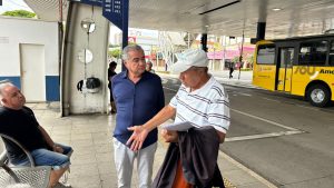 Marcos Caetano pede informações sobre horários de ônibus nos bairros Zanaga e Jaguari