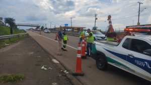 Hortolândia: SP-101 tem trânsito desviado para marginal, na altura do Jd. Rosolém