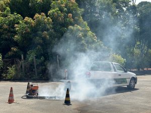 DAE combate insetos na rede de esgoto do Zanaga, em Americana