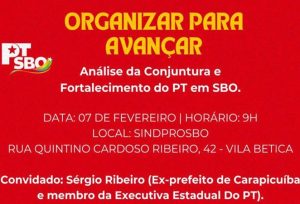 PT faz análise de conjuntura em Santa Bárbara sábado