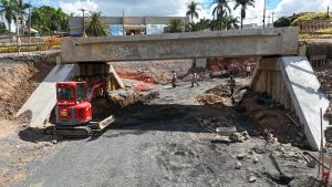 Obras de duplicação sob Viaduto do Pezão (Nova Odessa) na reta final
