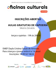 Projeto Oficinas Culturais mantém aulas gratuitas de capoeira em Hortolândia