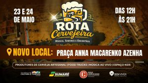 Rota Cervejeira de Sumaré será na Praça Macarenko nos dias 23 e 24