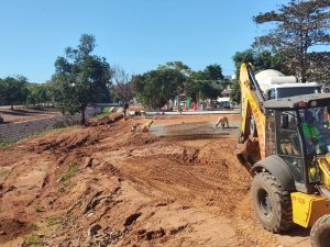 Avança obra do Parque Santa Emília com concretagem em Hortolândia