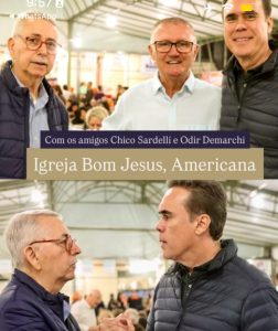 Dênis Andia com Chico e Odir em Americana