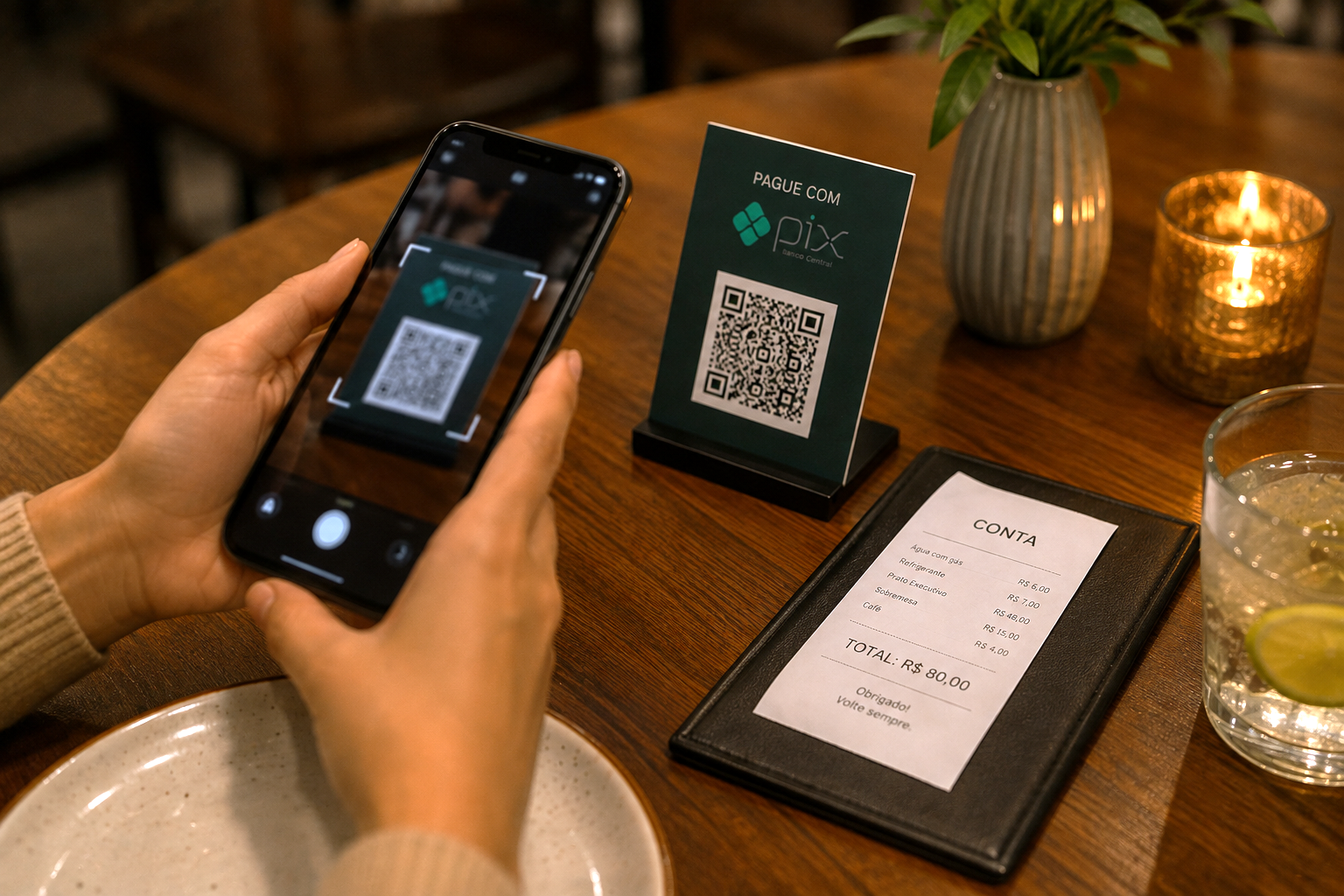 Pix amplia participação nas vendas de bares e restaurantes