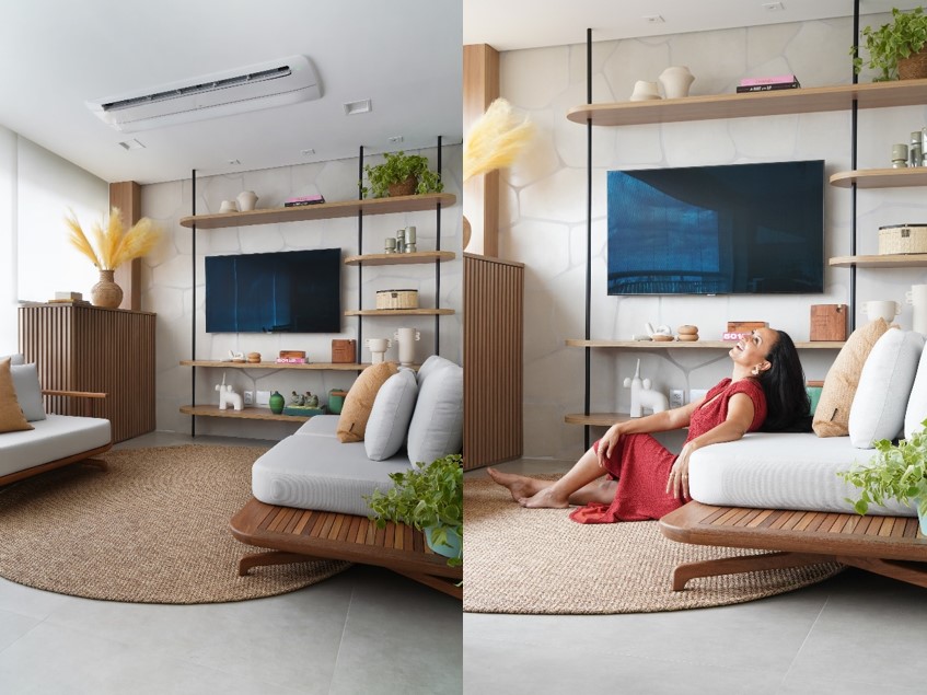 O design que protagoniza as estantes nos projetos de interiores